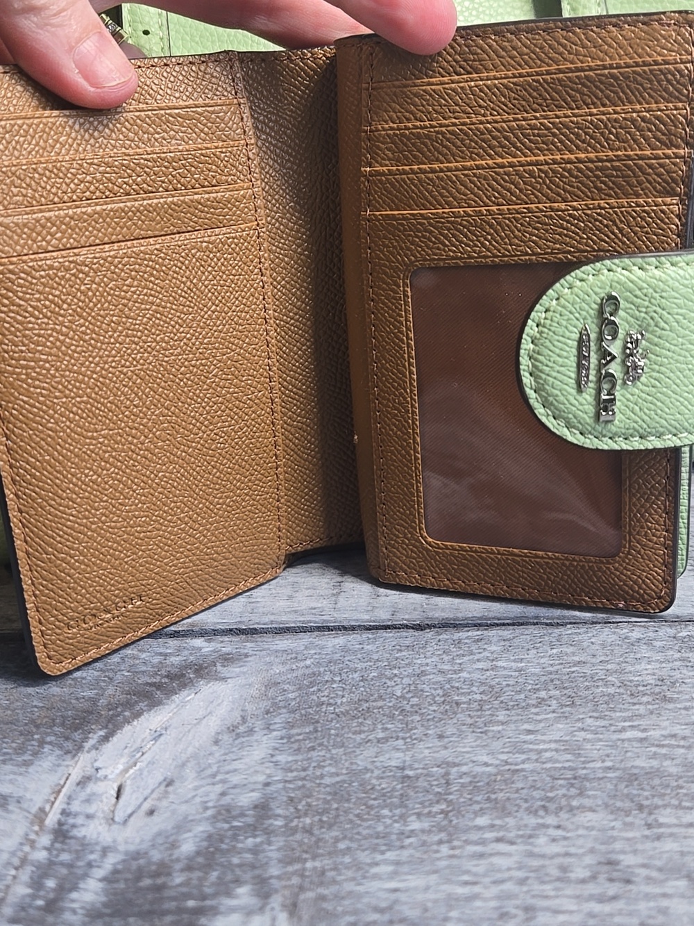 Coach Mollie Tote 25 with Matching Wallet Pale Pistachio Set Crossbody Strap - Picture 13 of 16